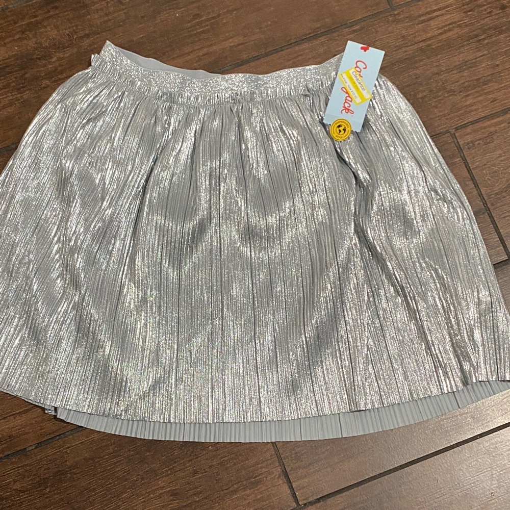 Cat & Jack Shiny Silver Mini Skirt